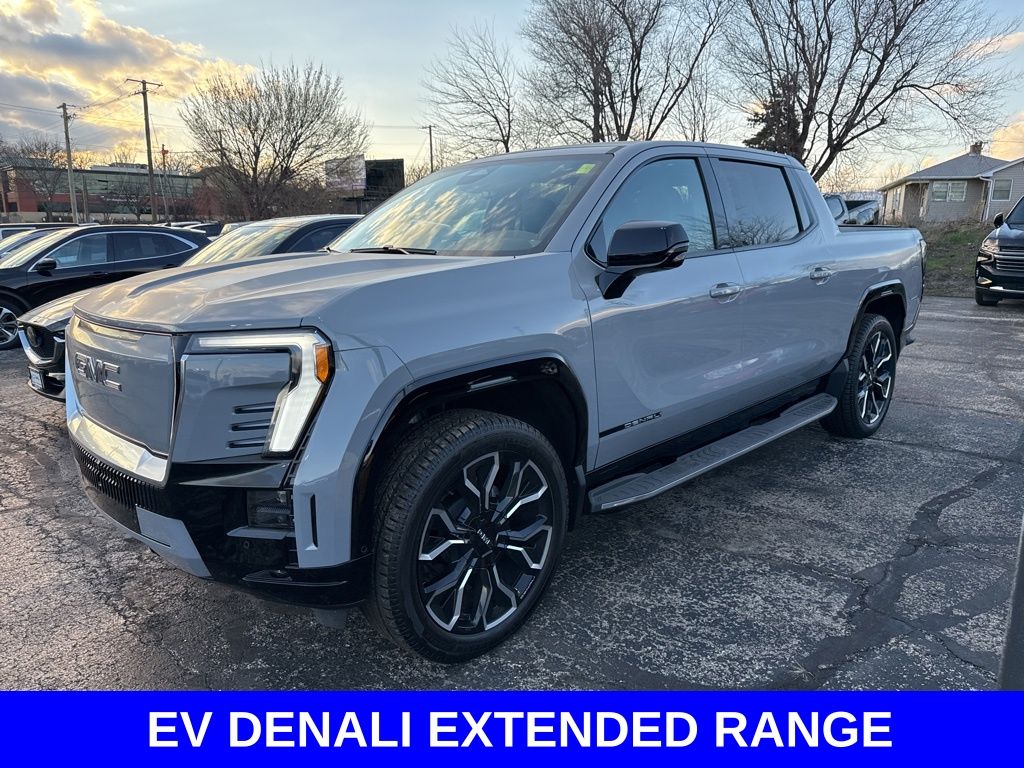Thunderstorm Gray 2025 GMC Sierra EV Denali Crew Cab (Extended Range) e4WD Pickup Truck All-Wheel Drive 1-Speed Automatic