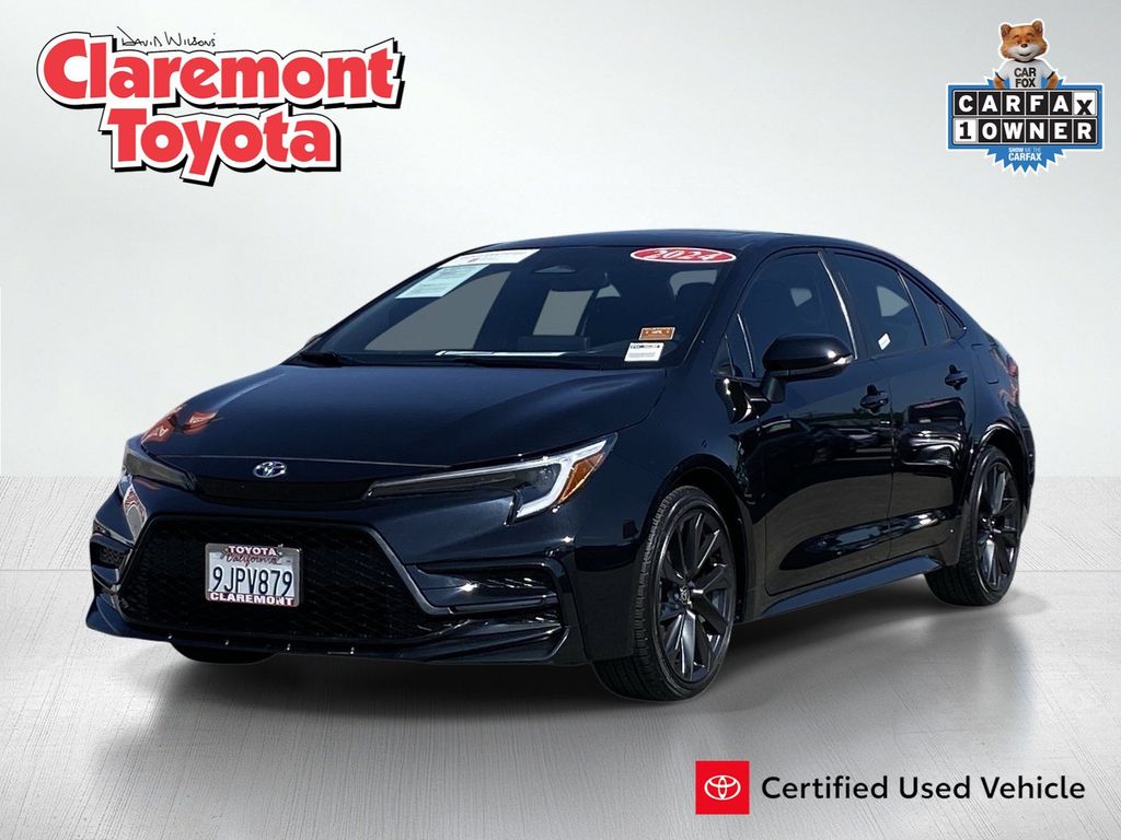 Midnight Black Metallic 2024 Toyota Corolla Sedan Front-Wheel Drive Continuously Variable Transmission