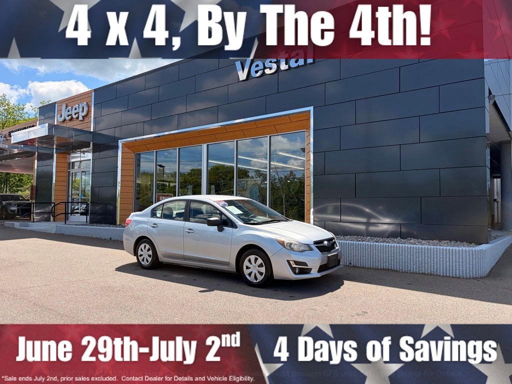 Ice Silver Metallic 2015 Subaru Impreza Sedan All-Wheel Drive 5-Speed Manual