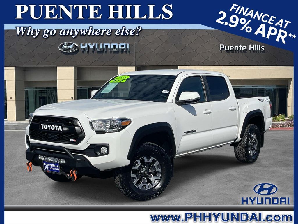 Super White 2021 Toyota Tacoma TRD Off Road Double Cab 4WD Pickup Truck Four-Wheel Drive 6-Speed Automatic