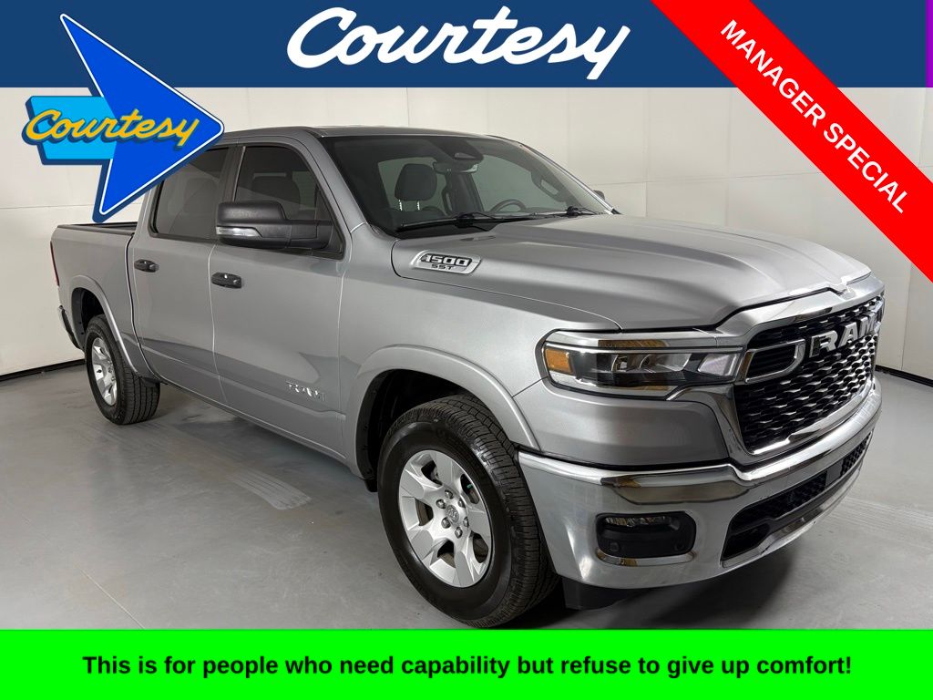 Billet Silver Metallic Clearcoat 2025 RAM 1500 Pickup Truck Four-Wheel Drive 8-Speed Automatic