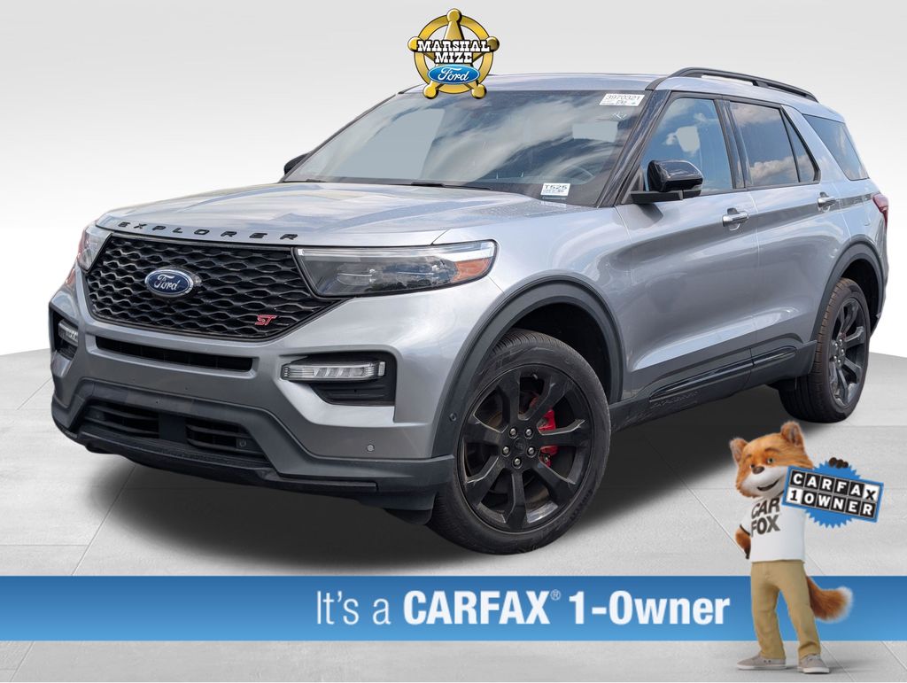 Iconic Silver Metallic 2022 Ford Explorer ST AWD SUV / Crossover All-Wheel Drive Automatic