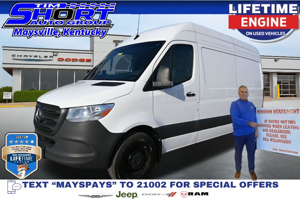 White 2025 Mercedes-Benz Sprinter Cargo Van Rear-Wheel Drive 9-Speed Automatic