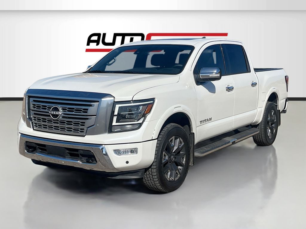 2024 Nissan Titan Platinum Reserve White at Bayshore Chrysler Jeep Dodge Ram