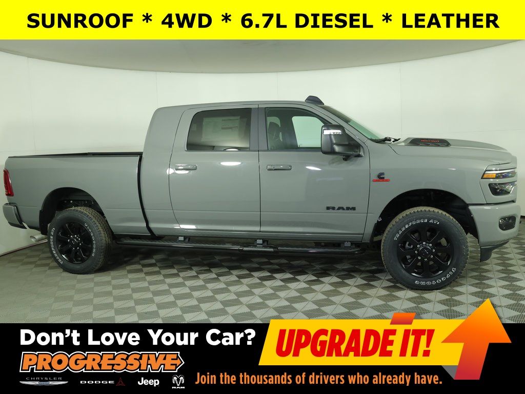 Ceramic Gray Clearcoat 2026 RAM 2500 Laramie Mega Cab 4WD Pickup Truck Four-Wheel Drive 8-Speed Automatic