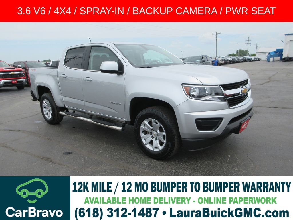 Silver Ice Metallic 2019 Chevrolet Colorado Pickup Truck Four-Wheel Drive 8-Speed Automatic