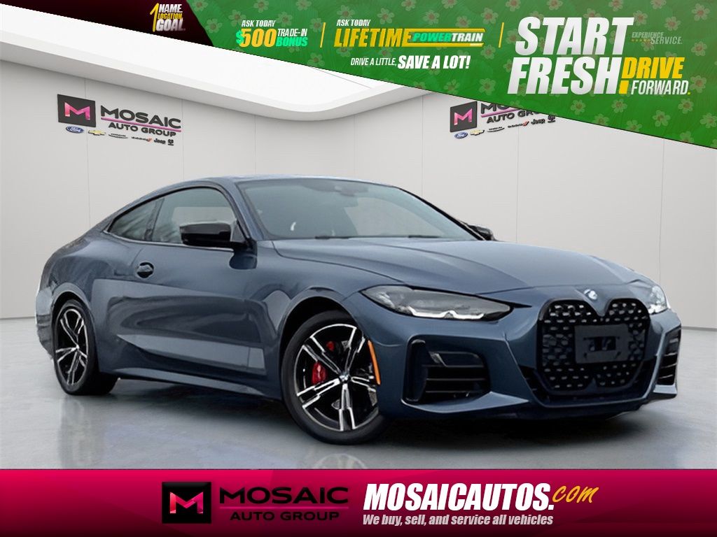 Blue 2024 BMW 4 Series M440i Coupe xDrive Coupe All-Wheel Drive 8-Speed Automatic