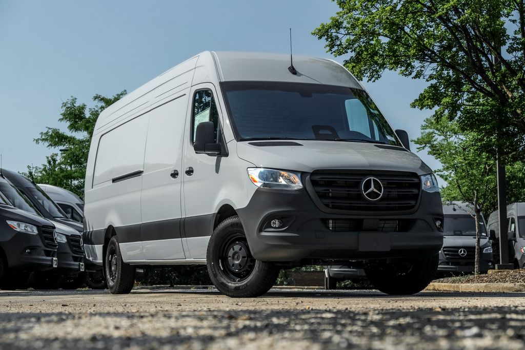 Silver Gray 2026 Mercedes-Benz Sprinter Cargo Van Rear-Wheel Drive 9-Speed Automatic