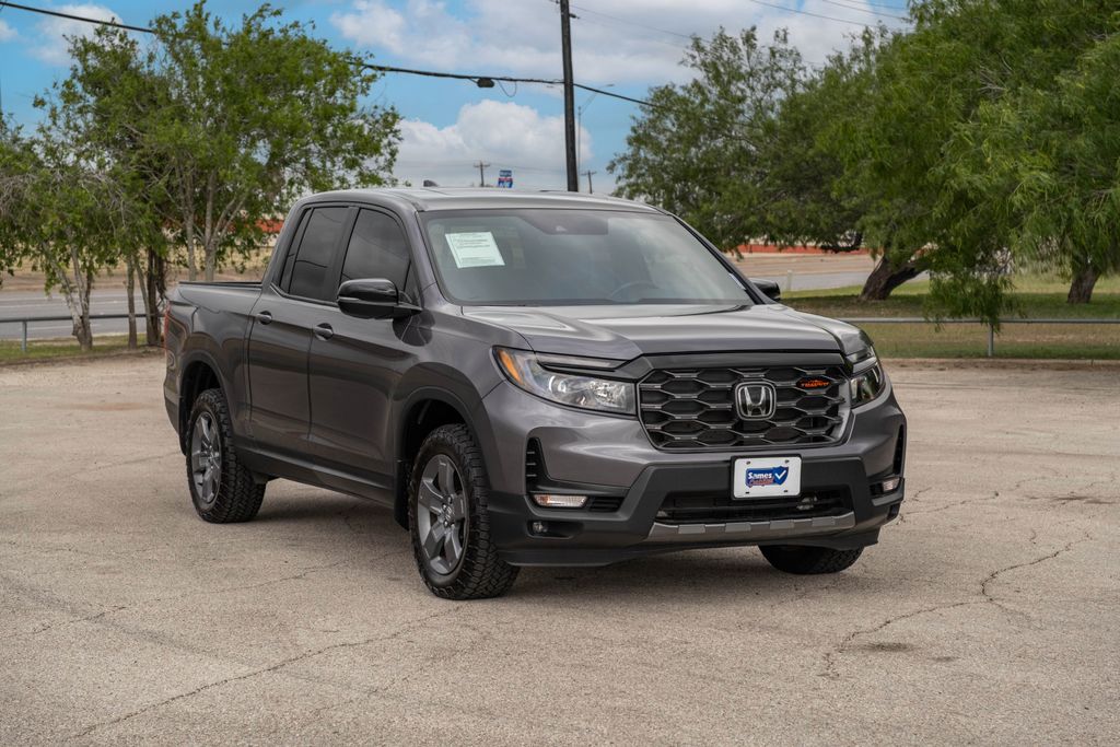 Gray 2025 Honda Ridgeline Pickup Truck All-Wheel Drive 9-Speed Automatic