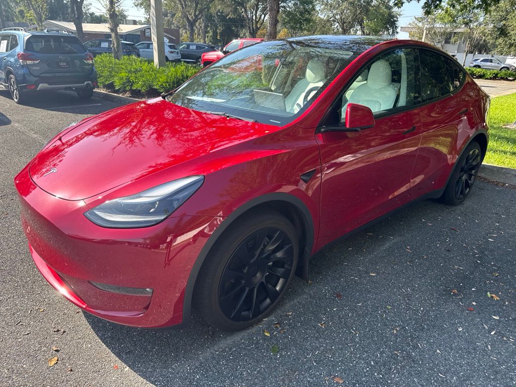 Red Multi-Coat 2023 Tesla Model Y SUV / Crossover All-Wheel Drive 1-Speed Automatic