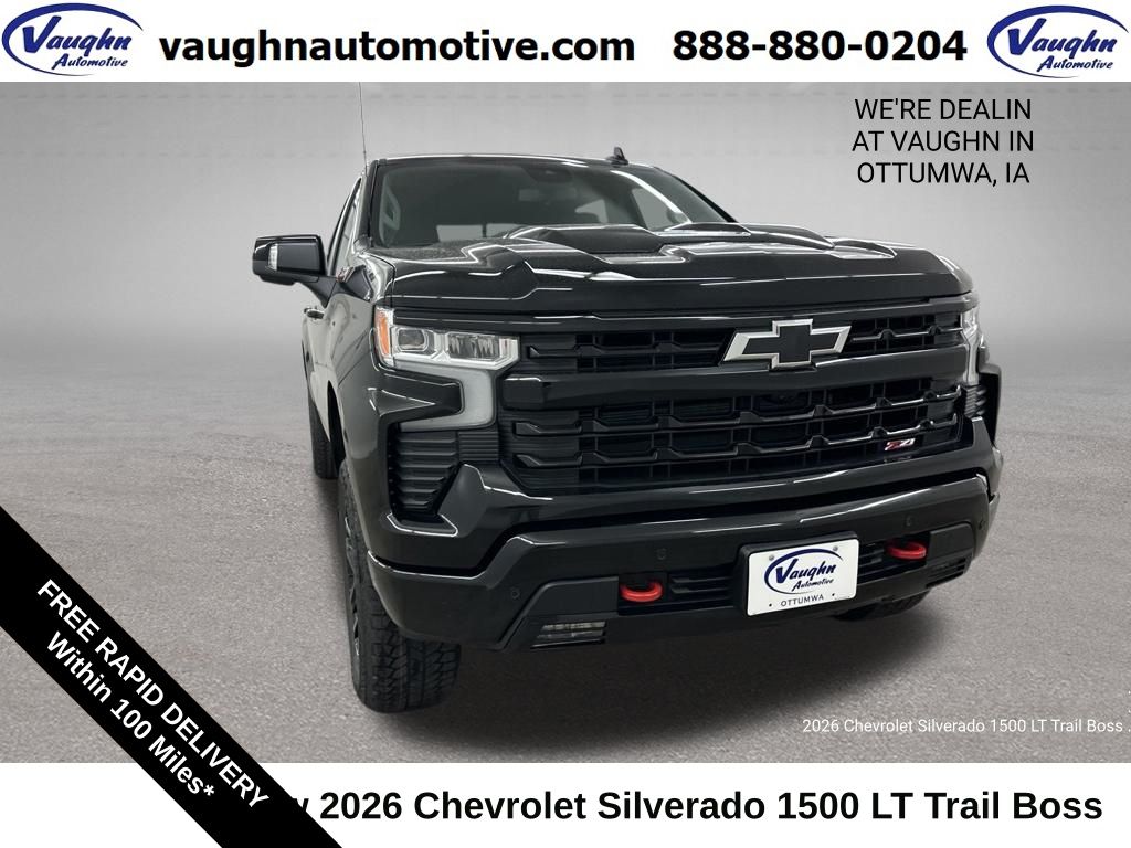 Black 2026 Chevrolet Silverado 1500 Pickup Truck Four-Wheel Drive Automatic