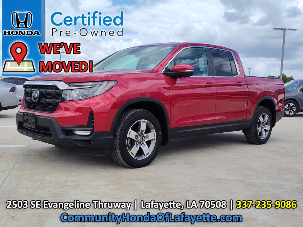 Red 2024 Honda Ridgeline RTL AWD Pickup Truck All-Wheel Drive 9-Speed Automatic