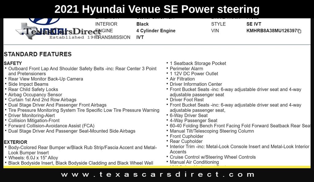 2021 Hyundai Venue SE 13