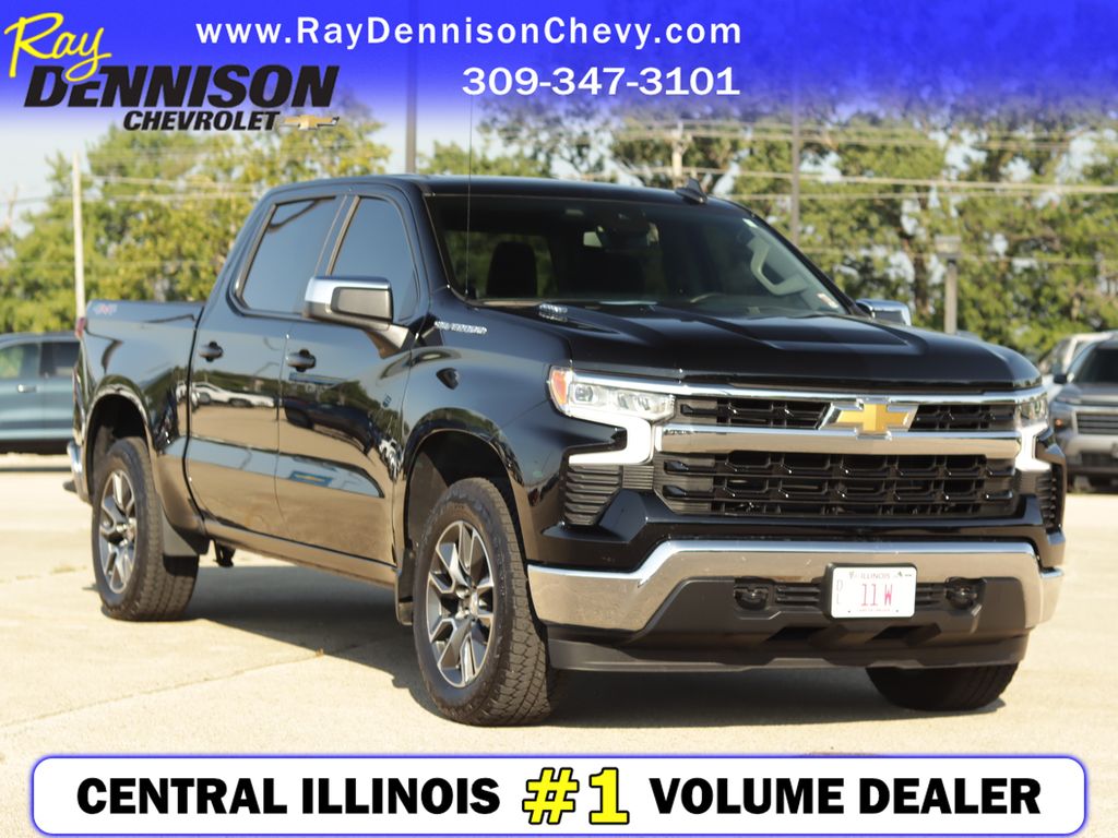 Black 2024 Chevrolet Silverado 1500 Pickup Truck Four-Wheel Drive 8-Speed Automatic