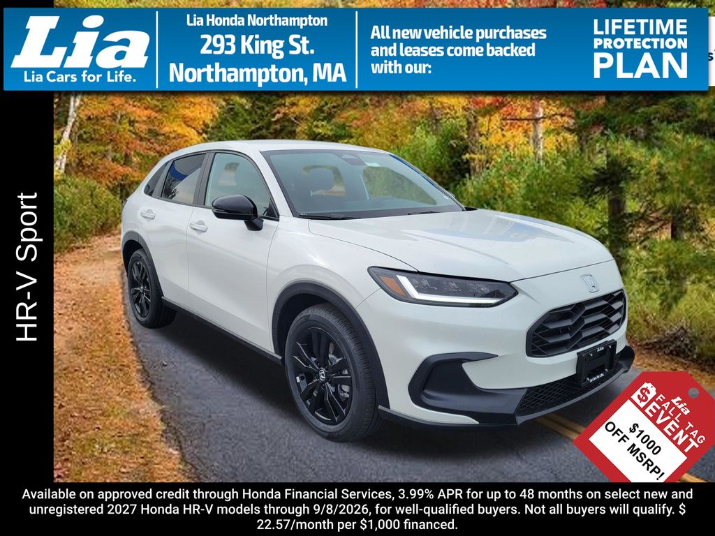 Platinum White Pearl 2026 Honda HR-V SUV / Crossover All-Wheel Drive Continuously Variable Transmission