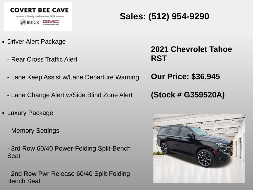 Used Car 2021 Chevrolet Tahoe  Rst For Sale Under $40,000 In Austin, Texas