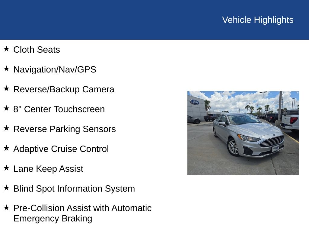2019 Ford Fusion Hybrid SE