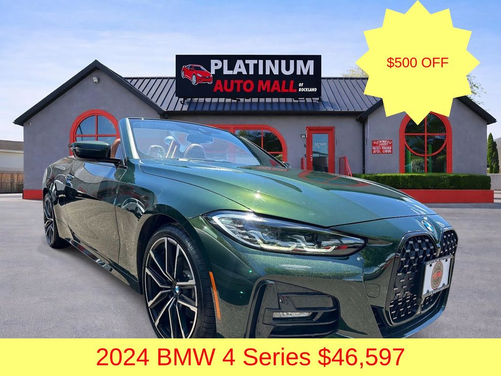 San Remo Green Metallic 2024 BMW 4 Series 430i Convertible xDrive Convertible All-Wheel Drive 8-Speed Automatic