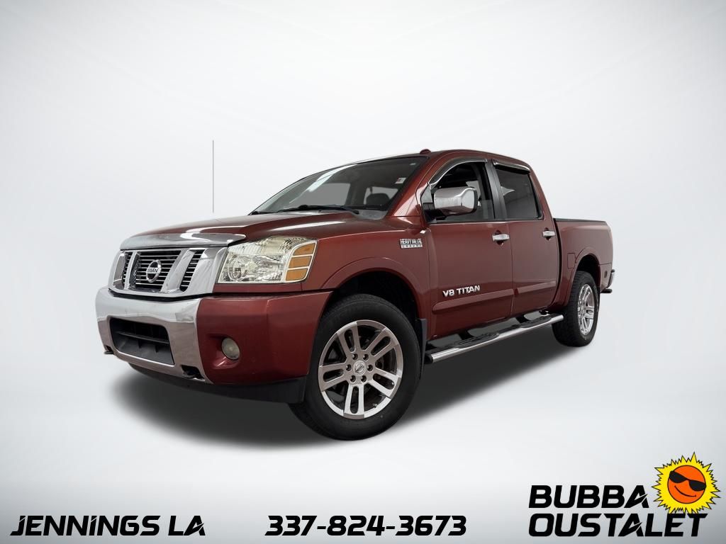 Cayenne Red Metallic 2013 Nissan Titan Pickup Truck Four-Wheel Drive 5-Speed Automatic