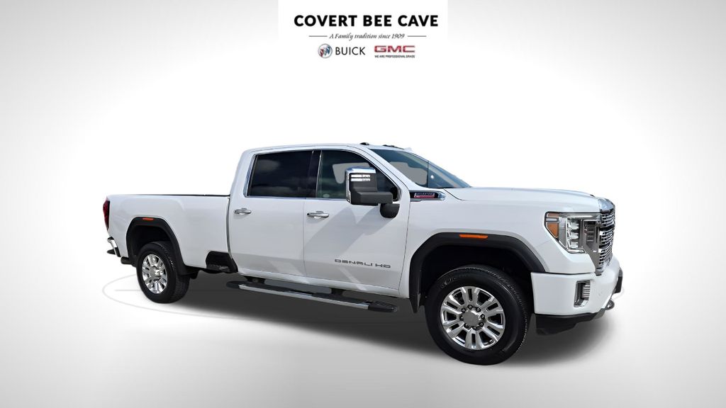 White Frost 2021 GMC Sierra 3500HD Denali Crew Cab 4WD Pickup Truck Four-Wheel Drive Automatic