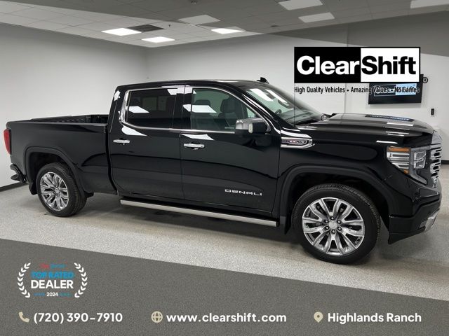 Onyx Black 2025 GMC Sierra 1500 Denali Crew Cab 4WD Pickup Truck Four-Wheel Drive 10-Speed Automatic
