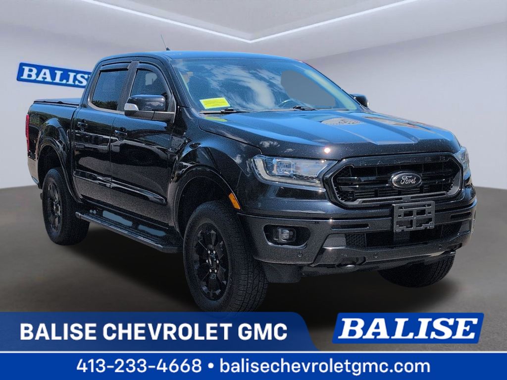 Shadow Black 2021 Ford Ranger Lariat SuperCrew 4WD Pickup Truck Four-Wheel Drive Automatic