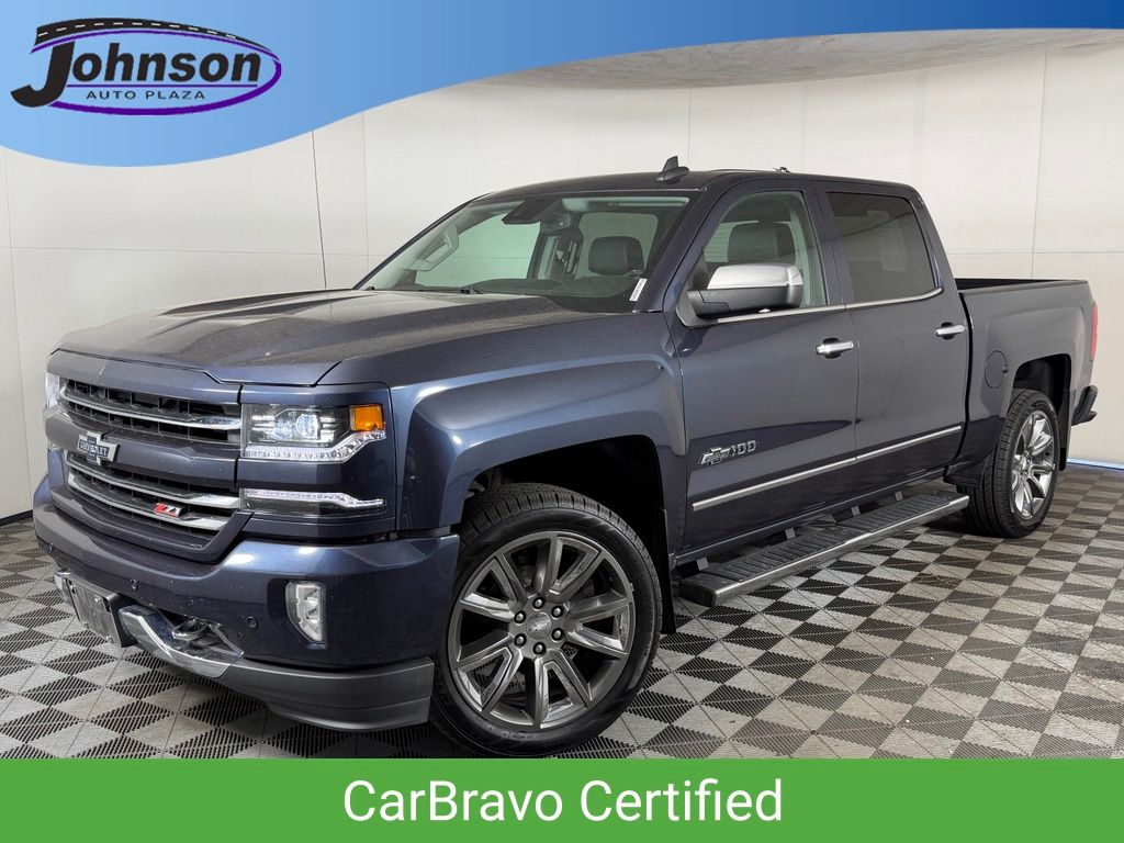 Centennial Blue Metallic 2018 Chevrolet Silverado 1500 LTZ Crew Cab 4WD Pickup Truck Four-Wheel Drive 8-Speed Automatic Overdrive