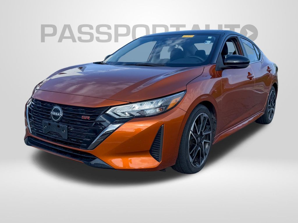 Monarch Orange Metallic/Super Black 2024 Nissan Sentra SR FWD Sedan Front-Wheel Drive Continuously Variable Transmission