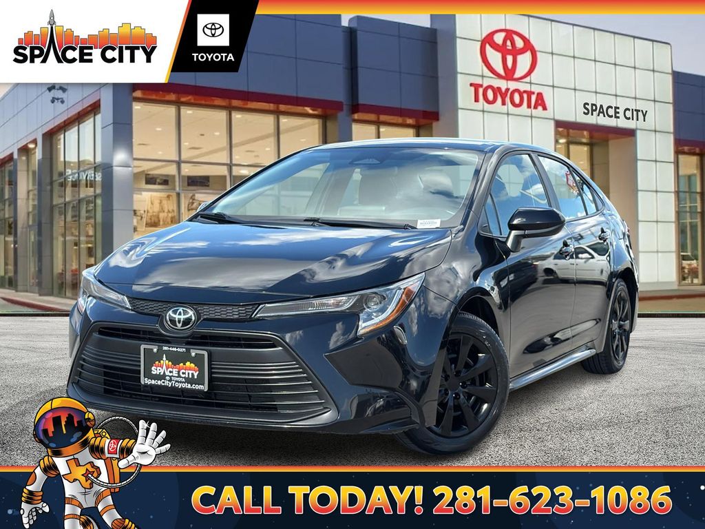 Midnight Black Metallic 2025 Toyota Corolla LE FWD Sedan Front-Wheel Drive Continuously Variable Transmission