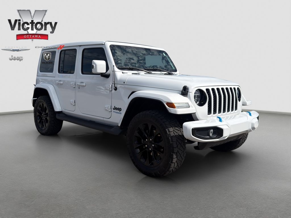 Used 2021 White Jeep Unlimited Sahara High Altitude 4xe image 8