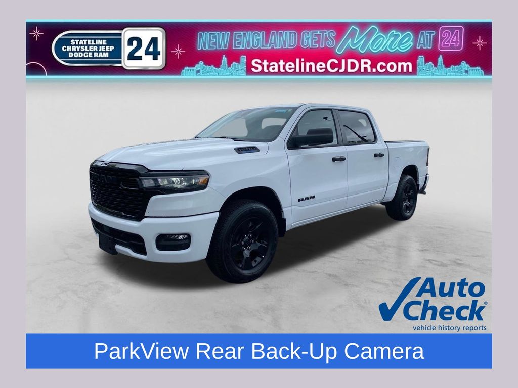 Bright White Clearcoat 2025 RAM 1500 Pickup Truck Four-Wheel Drive 8-Speed Automatic
