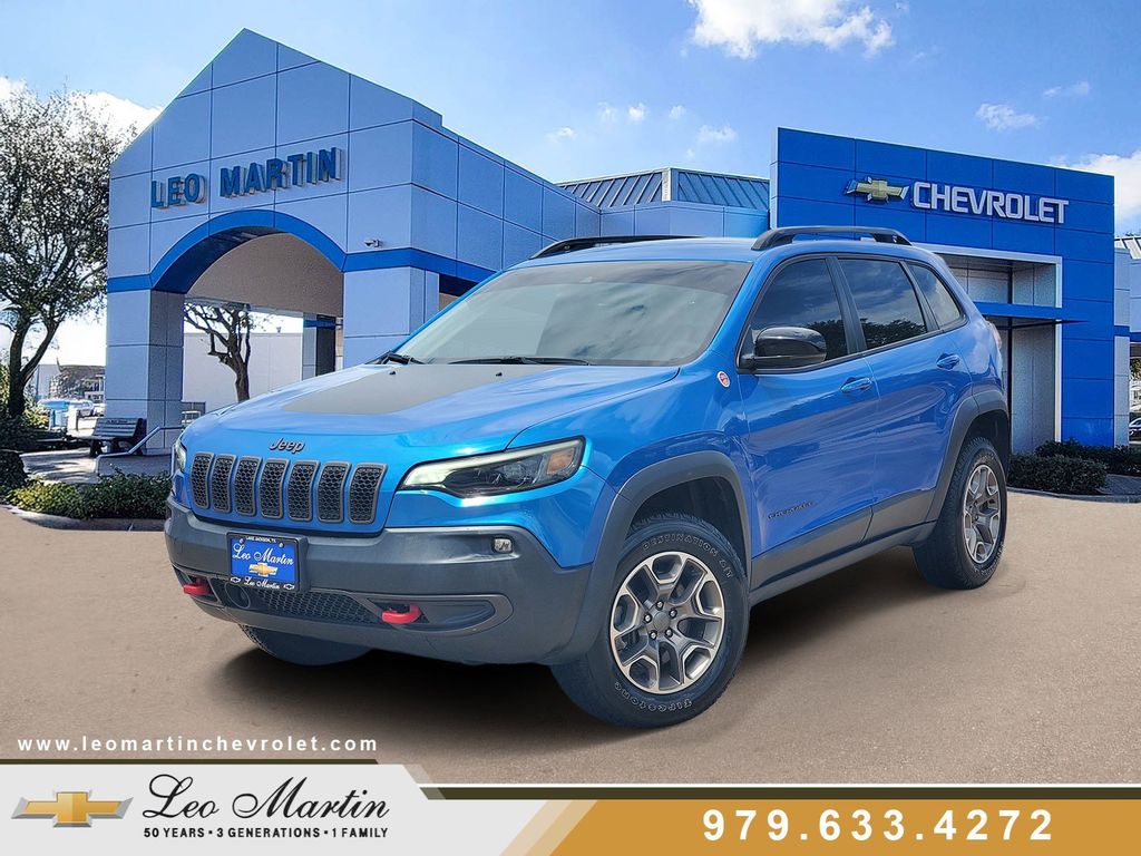 Hydro Blue Pearlcoat 2022 Jeep Cherokee Trailhawk 4WD SUV / Crossover Four-Wheel Drive 9-Speed Automatic