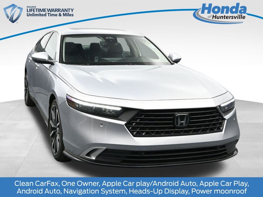 Silver Metallic 2025 Honda Accord Hybrid Touring FWD Sedan Front-Wheel Drive Continuously Variable Transmission