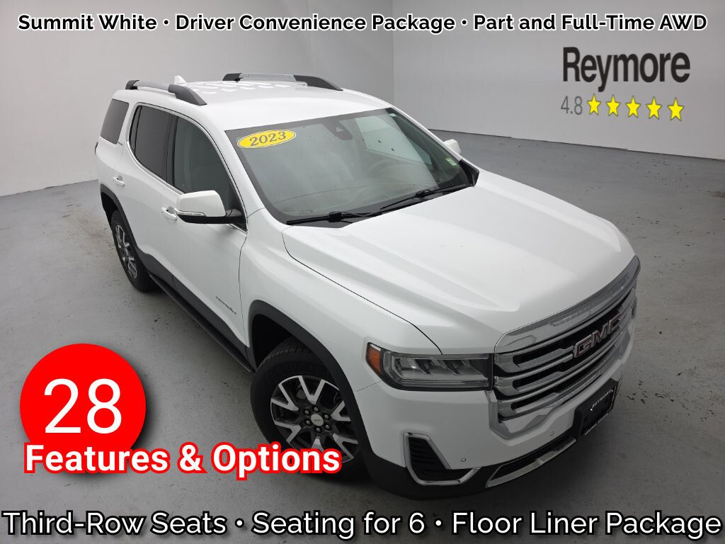 Summit White 2023 GMC Acadia SUV / Crossover Four-Wheel Drive 9-Speed Automatic
