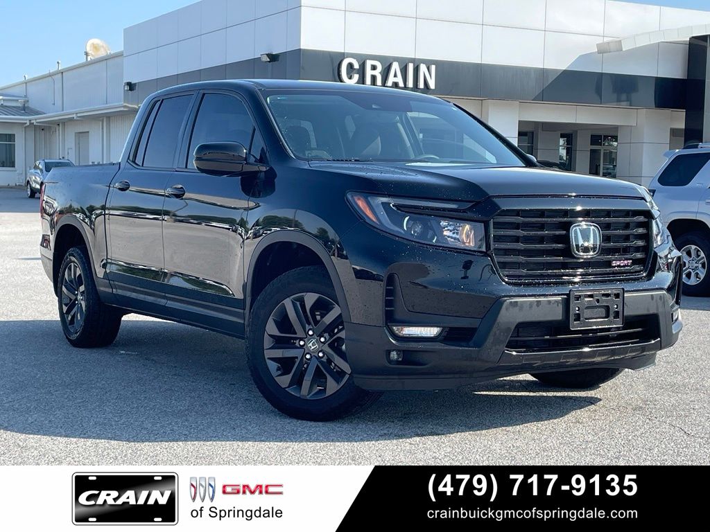 Crystal Black Pearl 2023 Honda Ridgeline Pickup Truck All-Wheel Drive 9-Speed Automatic