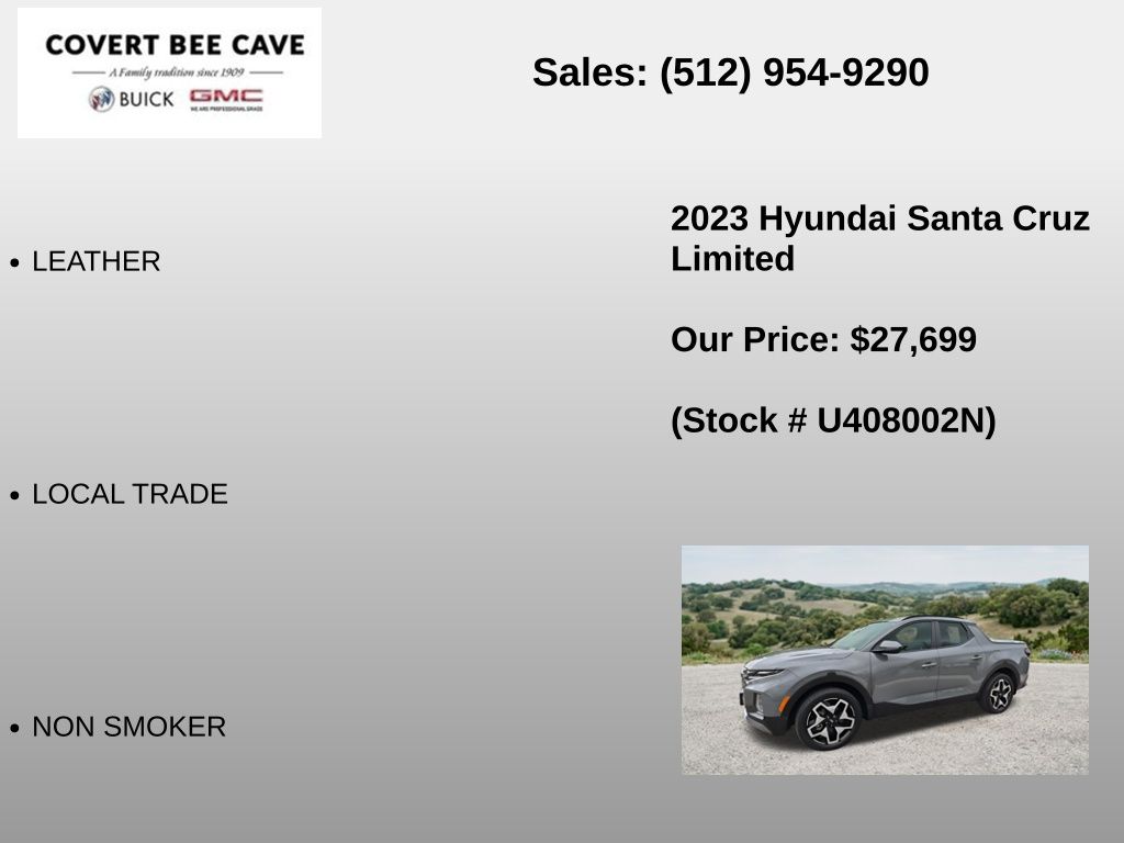 Used Car 2023 Hyundai Santa Cruz  Limited For Sale Under $30,000 In Austin, Texas