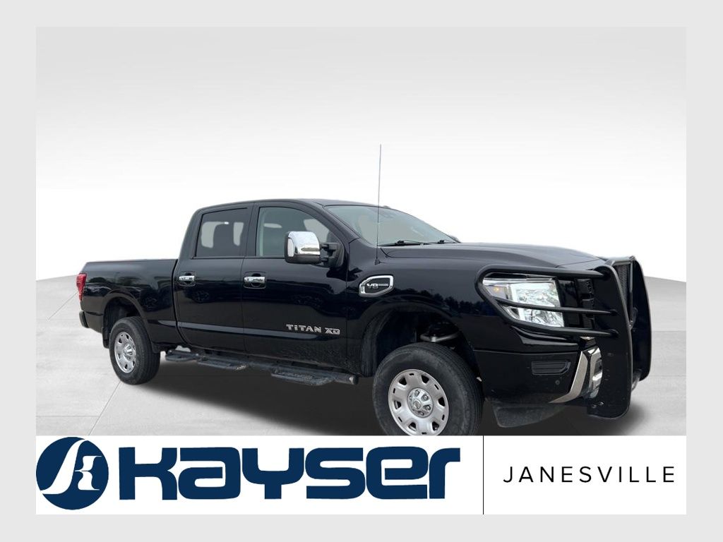 Super Black 2021 Nissan Titan Pickup Truck 9-Speed Automatic