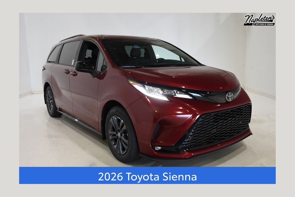 Red (Ruby Flare Pearl) 2026 Toyota Sienna Minivan All-Wheel Drive Continuously Variable Transmission