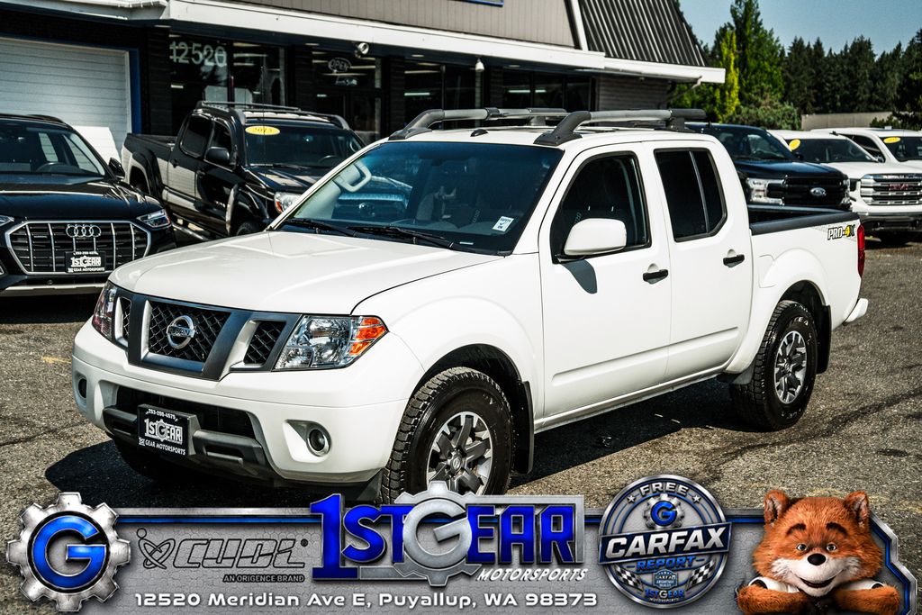 White 2019 Nissan Frontier Pickup Truck Four-Wheel Drive 5-Speed Automatic Overdrive