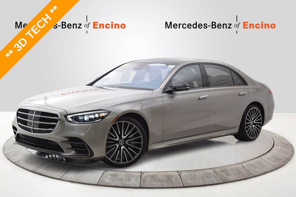 Mojave Silver Metallic 2023 Mercedes-Benz S-Class S 580 4MATIC AWD Sedan All-Wheel Drive 9-Speed Automatic