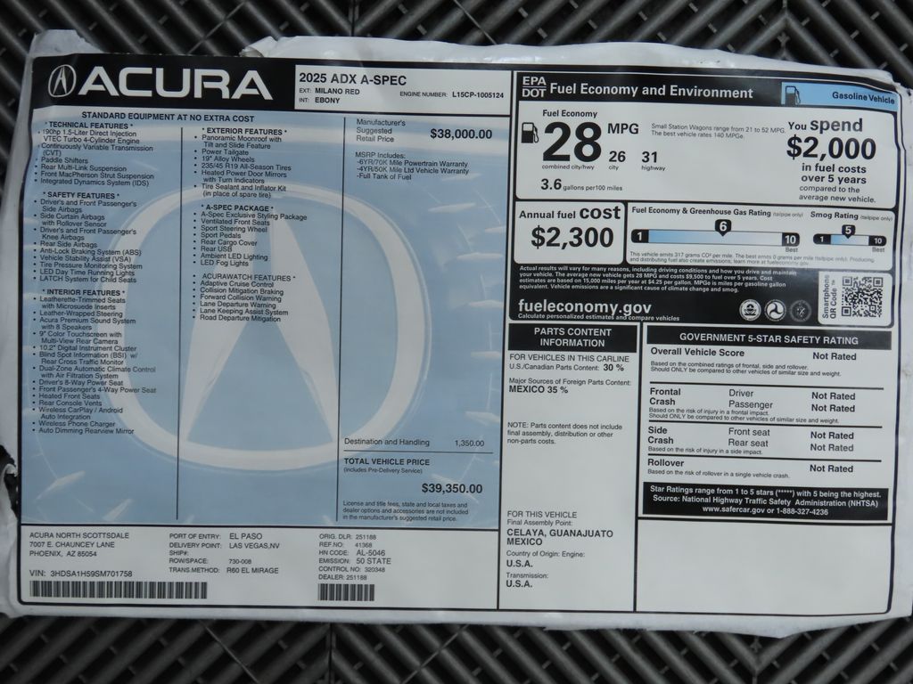 2025 Acura ADX A-SPEC 9