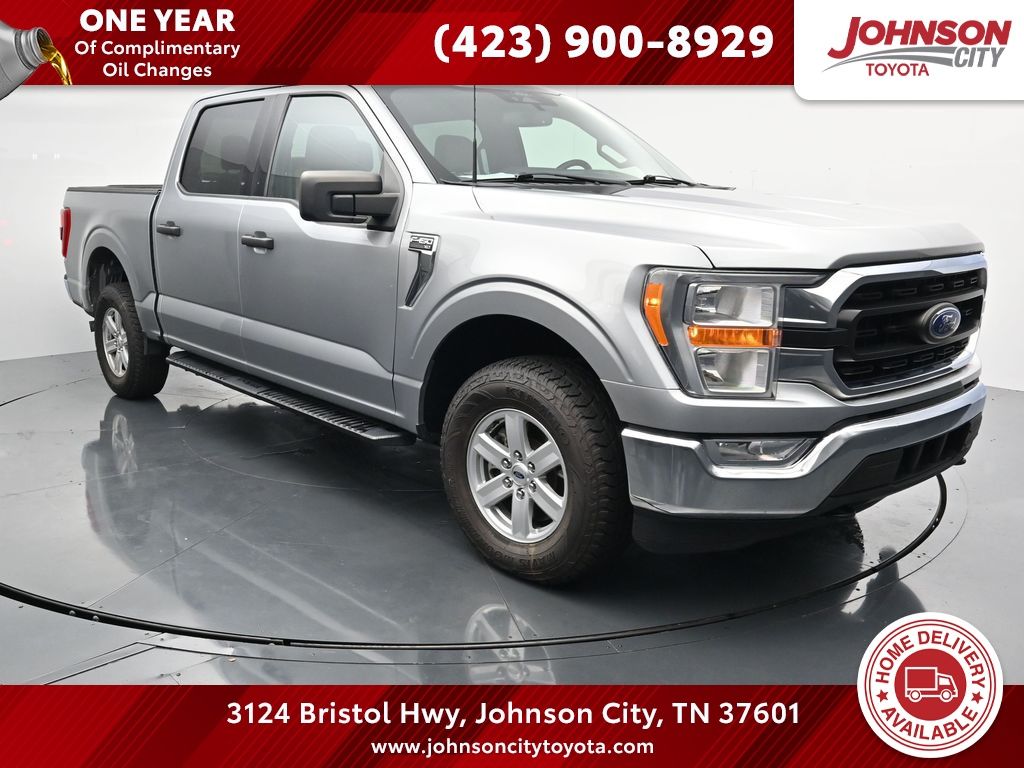 Iconic Silver Metallic 2022 Ford F-150 Pickup Truck Four-Wheel Drive Automatic