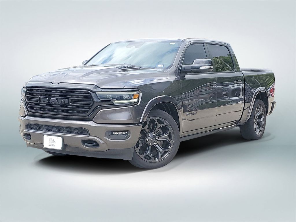 Gray (Granite Crystal Metallic Clearcoat) 2021 RAM 1500 Limited Crew Cab 4WD Pickup Truck Four-Wheel Drive 8-Speed Automatic