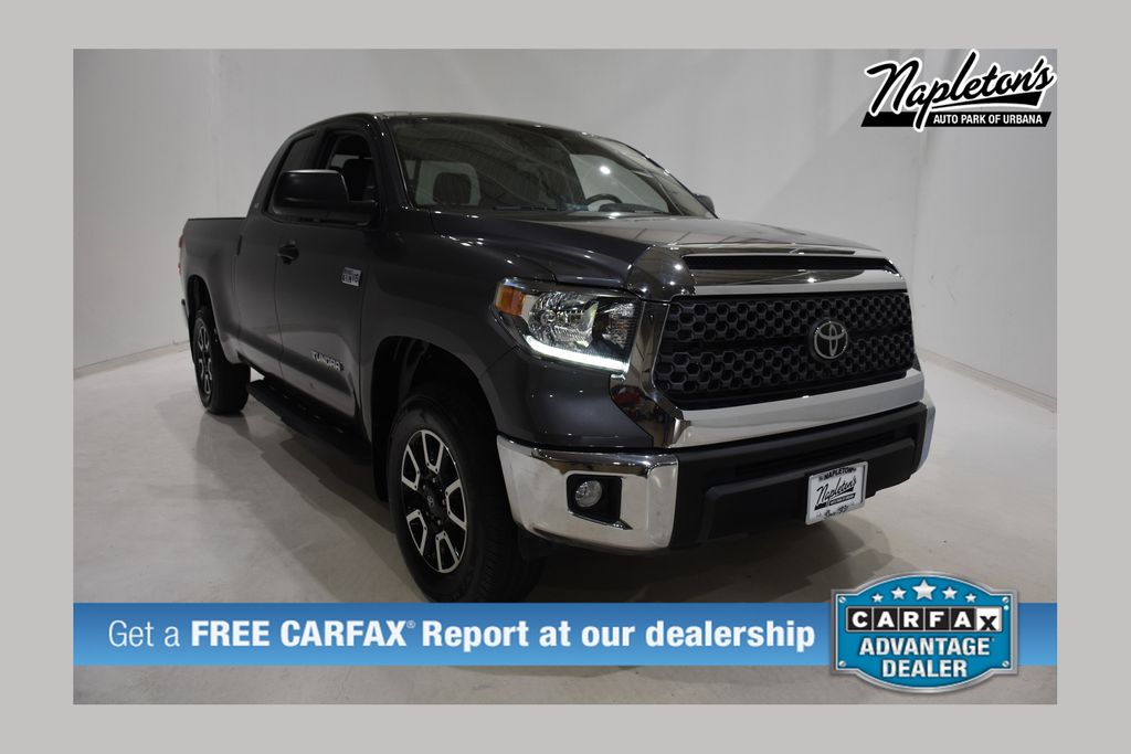 Magnetic Gray Metallic 2020 Toyota Tundra SR5 Double Cab 4WD Pickup Truck Four-Wheel Drive 6-Speed Automatic