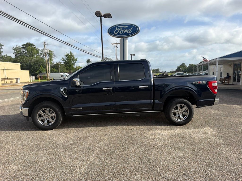Blue Metallic 2022 Ford F-150 Pickup Truck Four-Wheel Drive Automatic