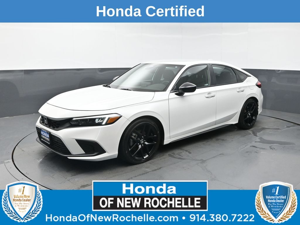 Platinum White Pearl 2024 Honda Civic Hatchback Hatchback Front-Wheel Drive Continuously Variable Transmission