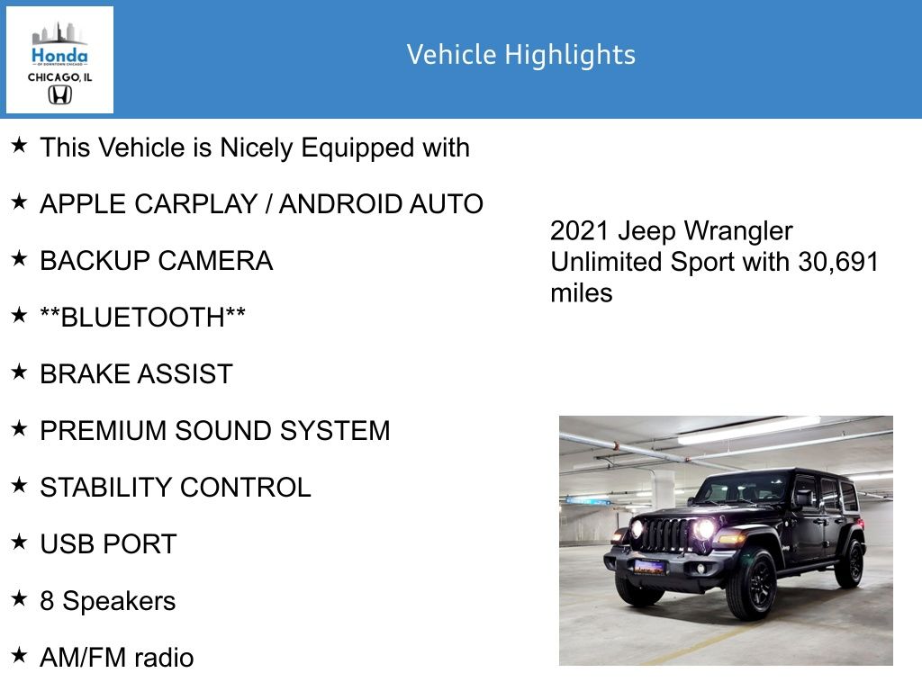 2021 Jeep Wrangler Unlimited Sport 7