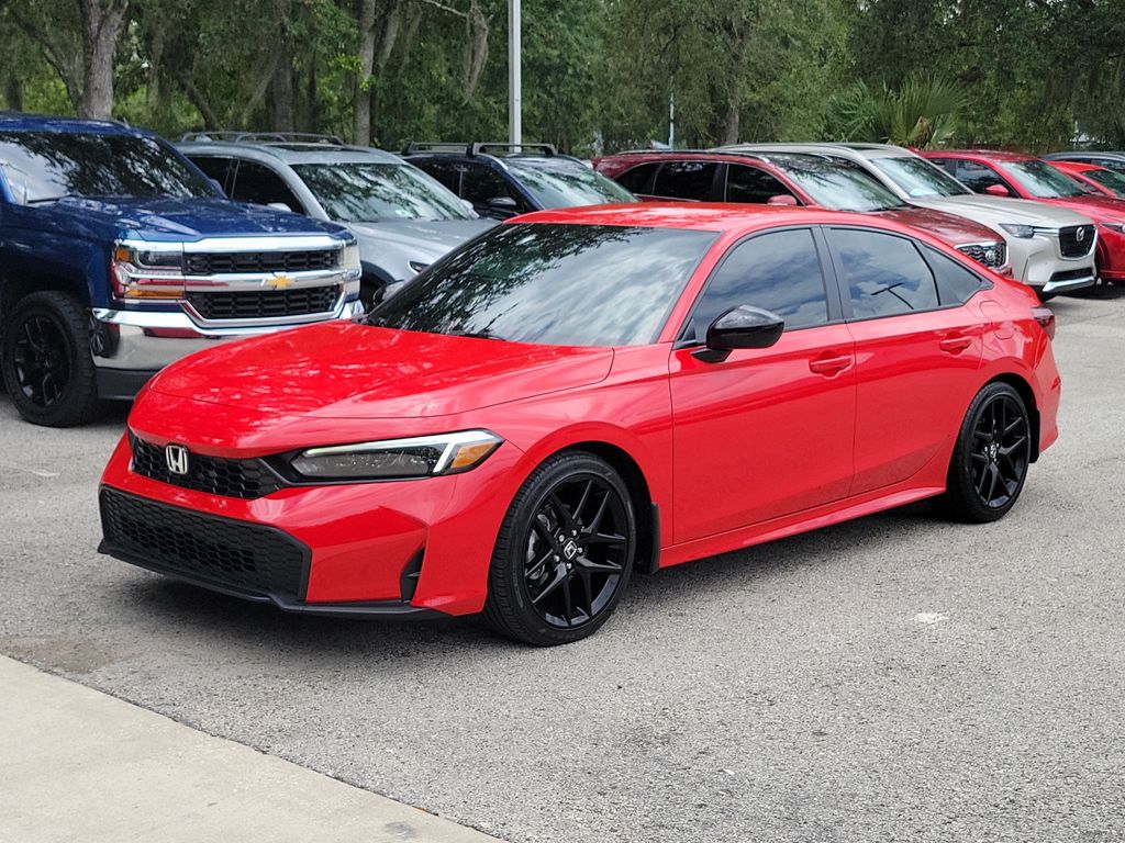 Red 2026 Honda Civic Sedan Front-Wheel Drive Continuously Variable Transmission
