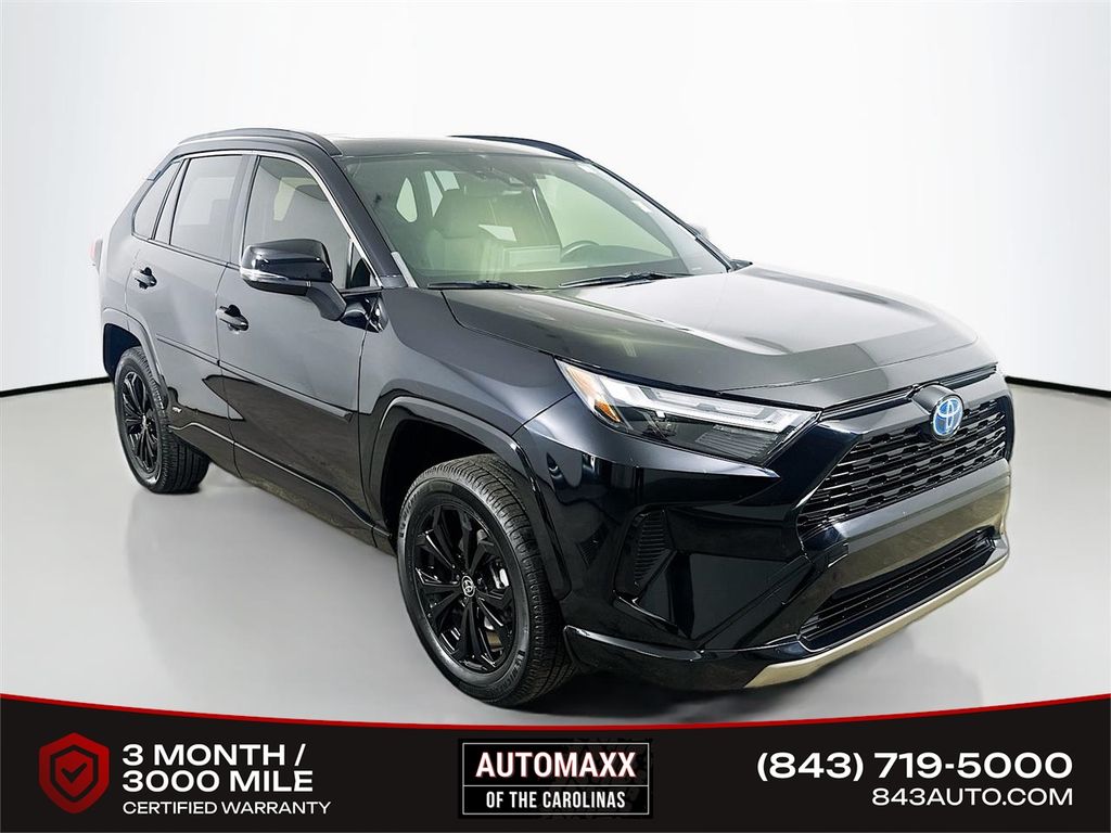 Midnight Black Metallic 2022 Toyota RAV4 Hybrid SE AWD SUV / Crossover All-Wheel Drive Continuously Variable Transmission