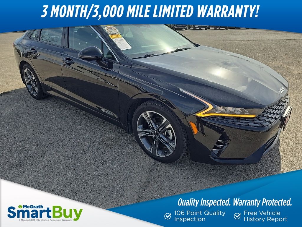 Ebony Black 2022 Kia K5 EX FWD Sedan Front-Wheel Drive 8-Speed Automatic